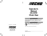 Предварительный просмотр 1 страницы Echo CS-4910 Operator'S Manual