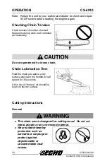 Предварительный просмотр 34 страницы Echo CS-4910 Operator'S Manual