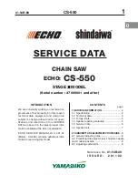 Предварительный просмотр 1 страницы Echo CS-550 Service Data