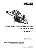 Предварительный просмотр 1 страницы Echo CS-670 Operator'S Manual