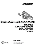 Echo CS-6700 Type 1 Operator'S Manual предпросмотр