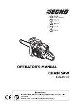 Предварительный просмотр 1 страницы Echo CS-680 Operator'S Manual