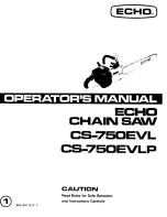 Предварительный просмотр 1 страницы Echo CS-750EVL Operator'S Manual