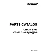 Предварительный просмотр 1 страницы Echo CS-8001 Series Parts Catalog