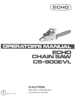 Предварительный просмотр 1 страницы Echo CS-900EVL Operator'S Manual