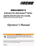 Preview for 1 page of Echo Cultivator Pro Attachment 99944200513 Operator'S Manual