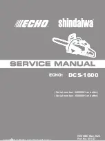 Echo DCS-1600 Service Manual preview