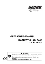 Предварительный просмотр 3 страницы Echo DCS-2500T Operator'S Manual