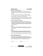 Preview for 4 page of Echo DCS-2500TN Operator'S Manual