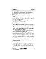 Предварительный просмотр 9 страницы Echo DCS-2500TN Operator'S Manual