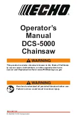 Echo DCS-5000 Operator'S Manual preview