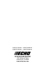 Preview for 30 page of Echo DHC-2300 Operator'S Manual