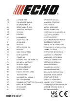 Preview for 1 page of Echo DLM-310/46SP Operator'S Manual