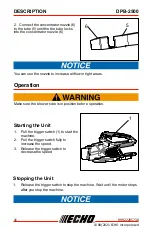 Предварительный просмотр 16 страницы Echo DPB-2500 Operator'S Manual