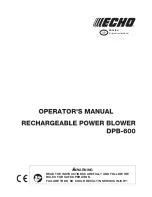 Echo DPB-600 Operator'S Manual preview