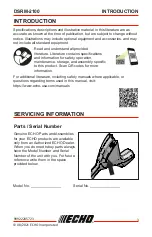 Preview for 3 page of Echo DSRM-2100 Operator'S Manual