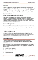 Preview for 4 page of Echo DSRM-2100 Operator'S Manual