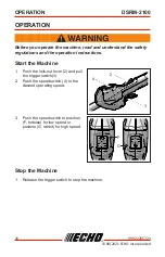 Preview for 20 page of Echo DSRM-2100 Operator'S Manual