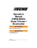 Предварительный просмотр 1 страницы Echo DSRM-2600/U Operator'S Manual