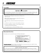 Preview for 6 page of Echo EA-400 Operator'S Manual