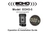 Предварительный просмотр 1 страницы Echo ECHO-5 Operations & Installation Manual