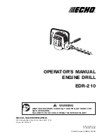 Preview for 1 page of Echo EDR-210 Operator'S Manual