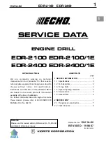 Предварительный просмотр 1 страницы Echo EDR-2100 Service Data