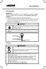 Предварительный просмотр 14 страницы Echo EG-3500 Operator'S Manual