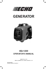 Preview for 1 page of Echo EGi-1200 Operator'S Manual