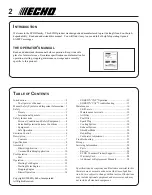 Предварительный просмотр 2 страницы Echo ES-210 - 10-04 Operator'S Manual