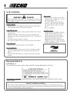 Предварительный просмотр 6 страницы Echo ES-210 - 10-04 Operator'S Manual