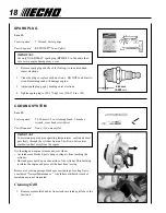 Предварительный просмотр 18 страницы Echo ES-210 - 11-09 Operator'S Manual