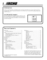 Preview for 2 page of Echo ES-210 - 12-08 Operator'S Manual