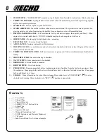 Предварительный просмотр 8 страницы Echo ES-210 - 12-08 Operator'S Manual