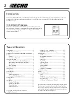 Preview for 2 page of Echo ES-210 - SERIAL NUMBER 05001001-05999999 Operator'S Manual