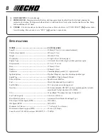 Preview for 8 page of Echo ES-210 - SERIAL NUMBER 05001001-05999999 Operator'S Manual