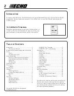 Предварительный просмотр 2 страницы Echo ES-210 - SERIAL NUMBER 07001001-07999999 Operator'S Manual