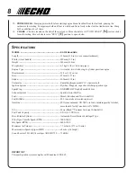 Preview for 8 page of Echo ES-210 - SERIAL NUMBER 07001001-07999999 Operator'S Manual