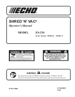 Echo ES-230 Shred N Vac Operator'S Manual предпросмотр