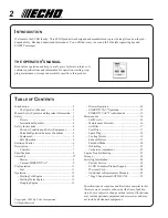 Preview for 2 page of Echo ES-230 Shred N Vac Operator'S Manual