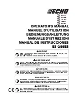 Предварительный просмотр 1 страницы Echo ES-255ES Operator'S Manual