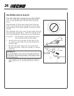 Предварительный просмотр 26 страницы Echo Grass Trimmer/Brush Cutter SRM-280 Operator'S Manual