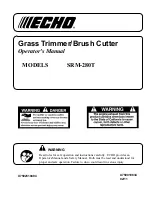 Preview for 1 page of Echo Grass Trimmer/Brush Cutter SRM-280T Operator'S Manual