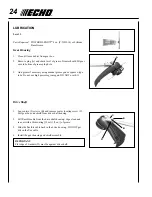 Предварительный просмотр 24 страницы Echo Grass Trimmer/Brush Cutter SRM-280T Operator'S Manual