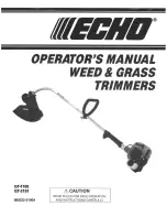 Предварительный просмотр 1 страницы Echo GT-1100 Operator'S Manual