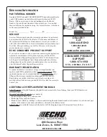 Предварительный просмотр 24 страницы Echo GT-200 Operator'S Manual