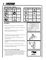 Предварительный просмотр 4 страницы Echo GT-2000 Type 1E Operator'S Manual