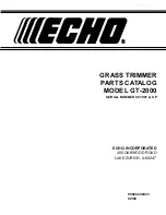 Echo GT-2000 Type 1E Parts Catalog preview