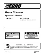 Preview for 1 page of Echo GT-200EZR Operator'S Manual