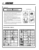 Предварительный просмотр 4 страницы Echo GT-200EZR Operator'S Manual